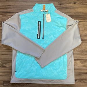 Peter Millar Light Blue and Gray Shirt Jacket